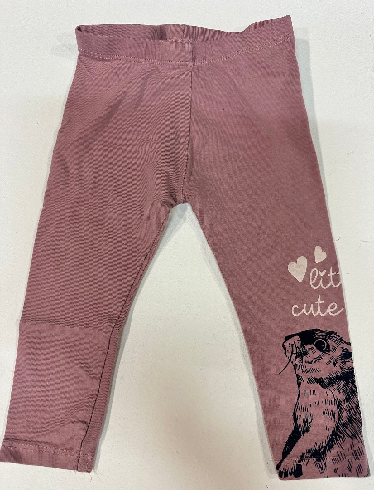 Leggings / Leotardos Bebé Niña "So Cute" – Rosa Palo / Malva (Talla 80 cm / 9-12 Meses)