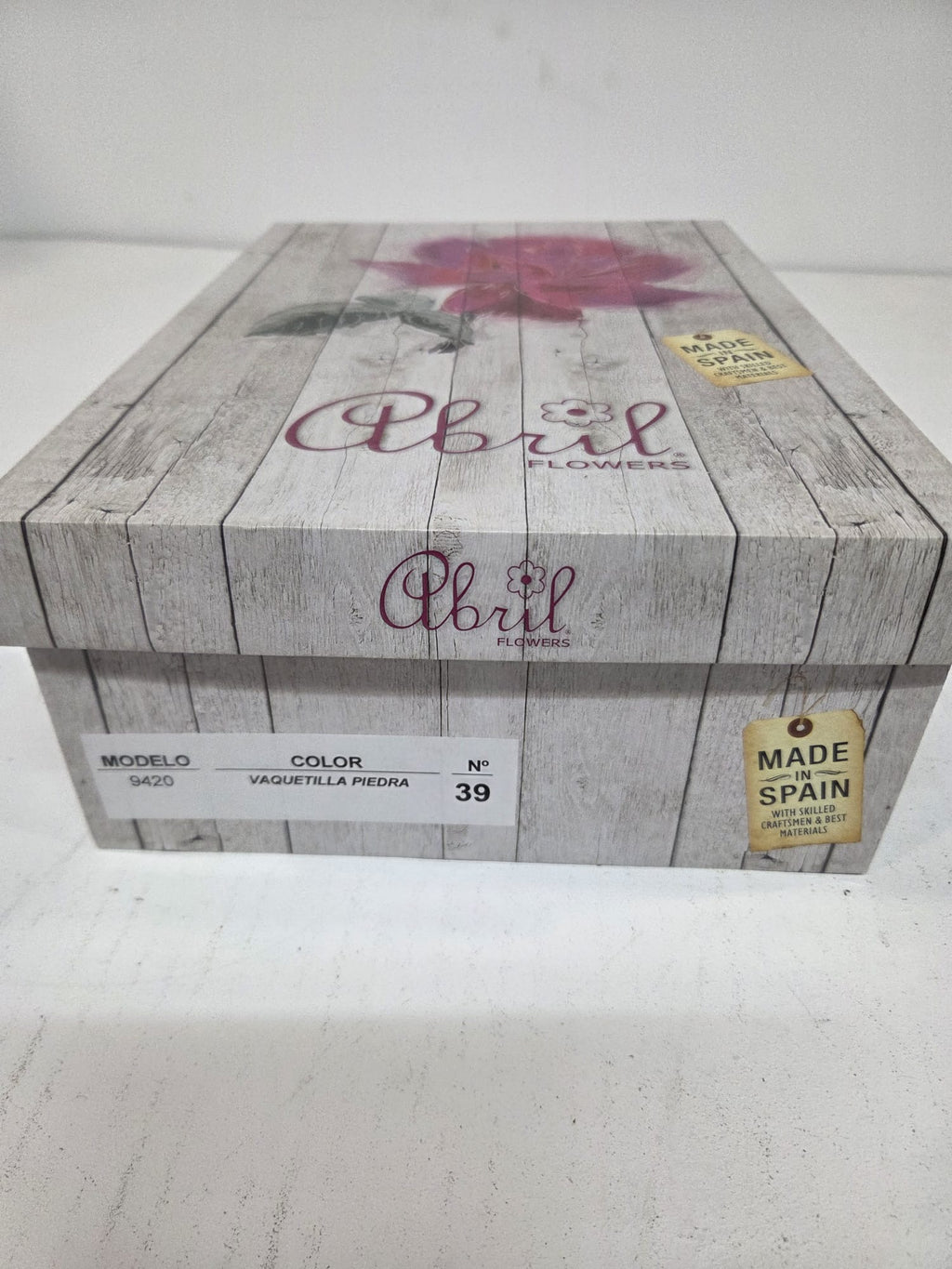 Sandalia Cuña Piel Vaquetilla Piedra – Made in Spain