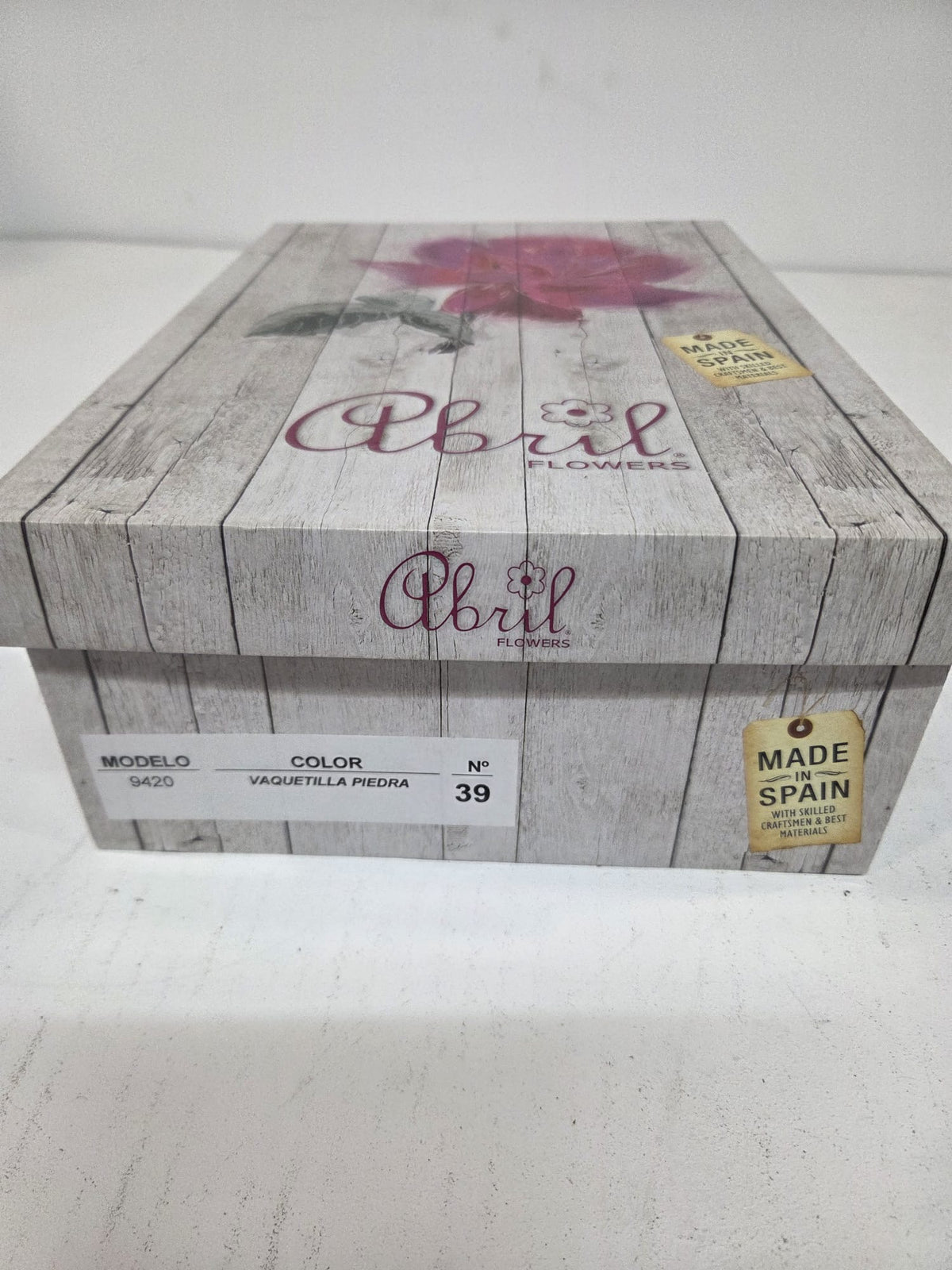 Sandalia Cuña Piel Vaquetilla Piedra – Made in Spain