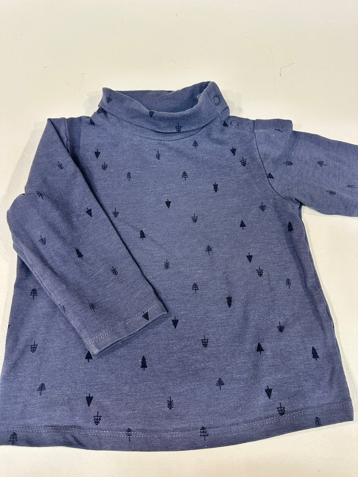 Camiseta / Jersey Térmico Infantil TEX Baby - Talla 18M (Estampa Árboles)