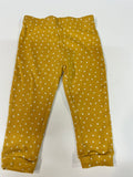 Leggings / Pantalón de bebé mostaza con lunares blancos (Talla aprox. 6-12 meses)