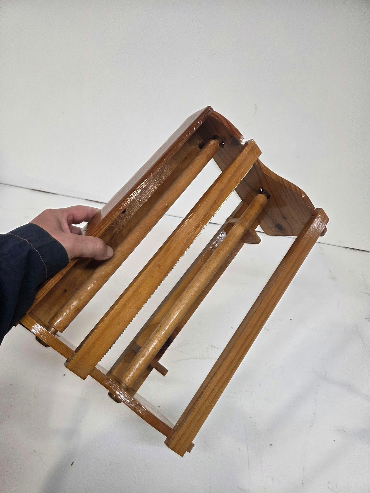 Especiero y Portarrollos de Cocina de Madera (Vintage / Rústico)