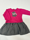 Vestido combinado punto y falda Obaïbi (Okaïdi) con zorro - Talla 18M (80 cm)