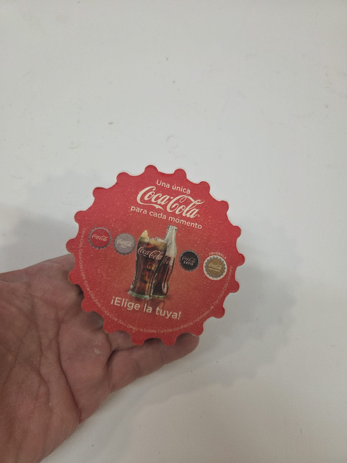 Posavasos Coleccionable Coca-Cola "Elige la tuya" / Coca-Cola Zero Zero (Forma de Chapa)