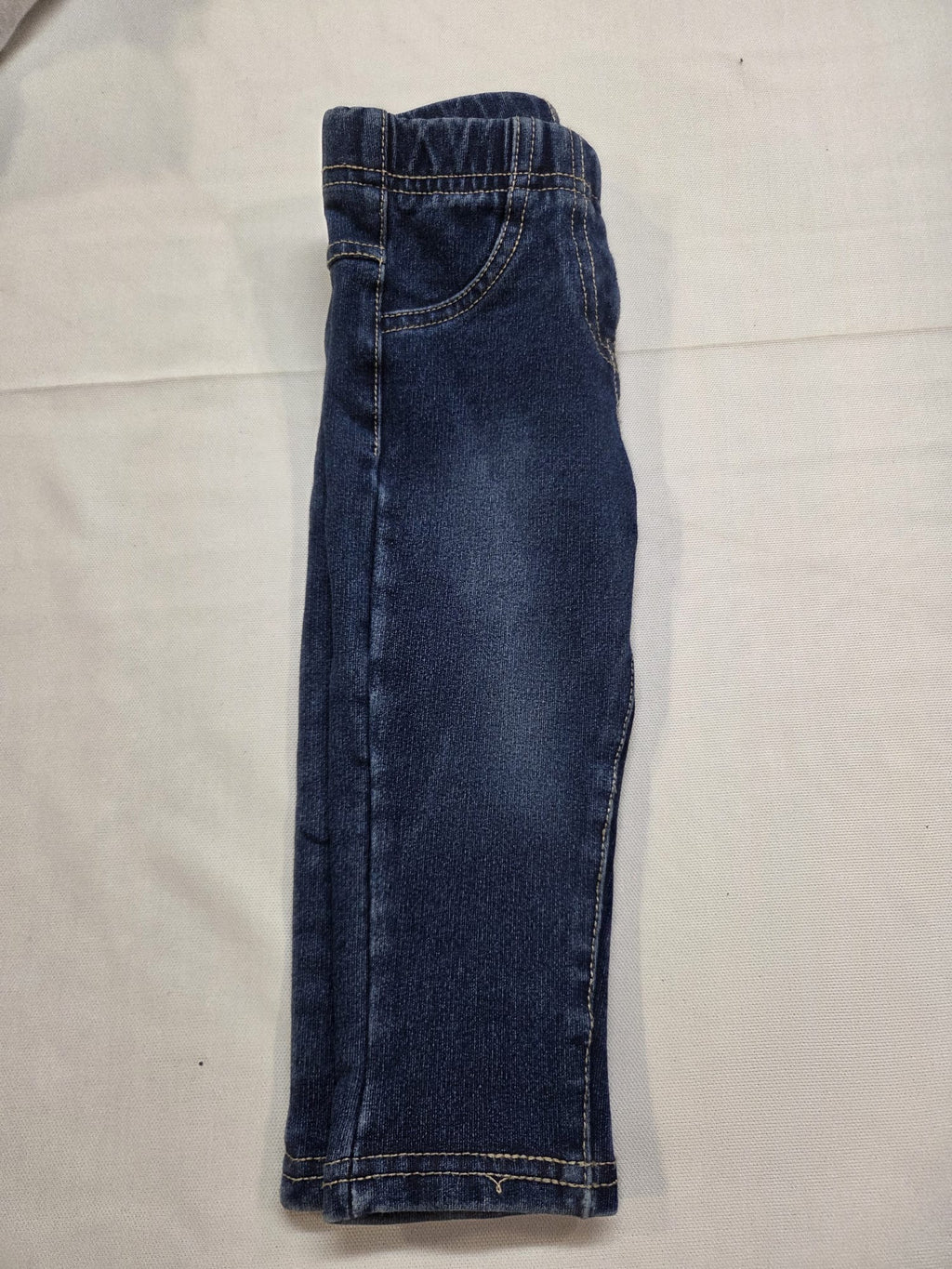Jeggings vaqueros con bordado arcoíris - Talla 12M (Pink Baby)