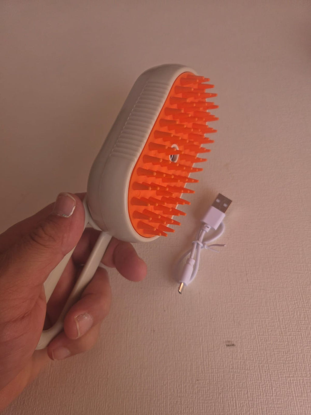 Cepillo Masajeador Eléctrico con Vapor de Cuidado FÁCIL para Mascotas