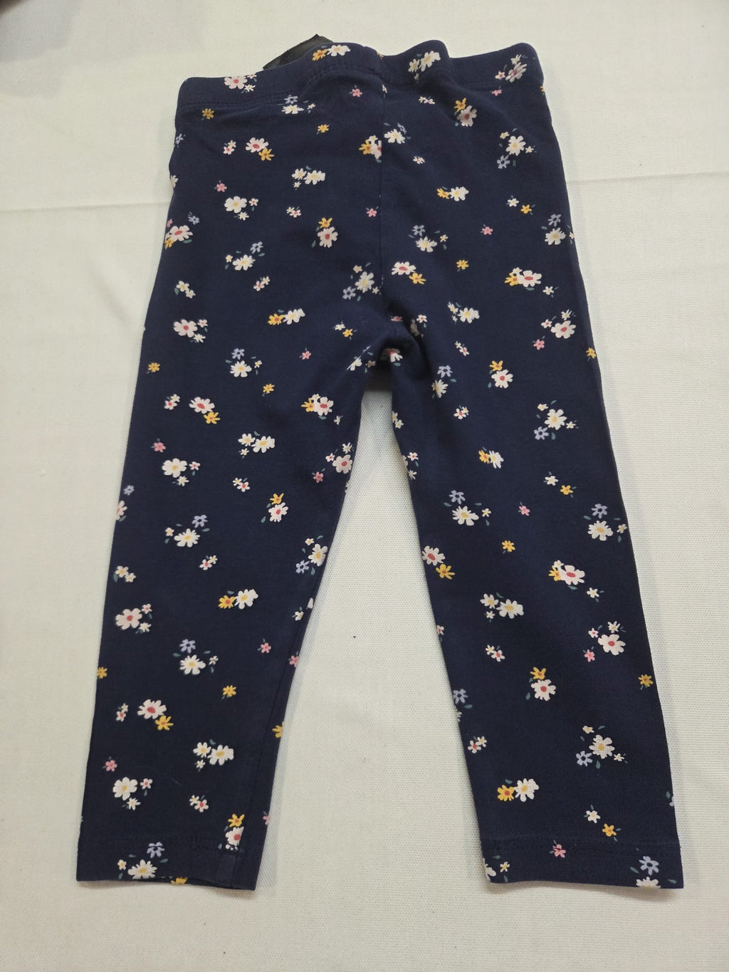 Leggings H&M Bebé Niña Azul Marino Estampado Flores (9-12 Meses / 80 cm)
