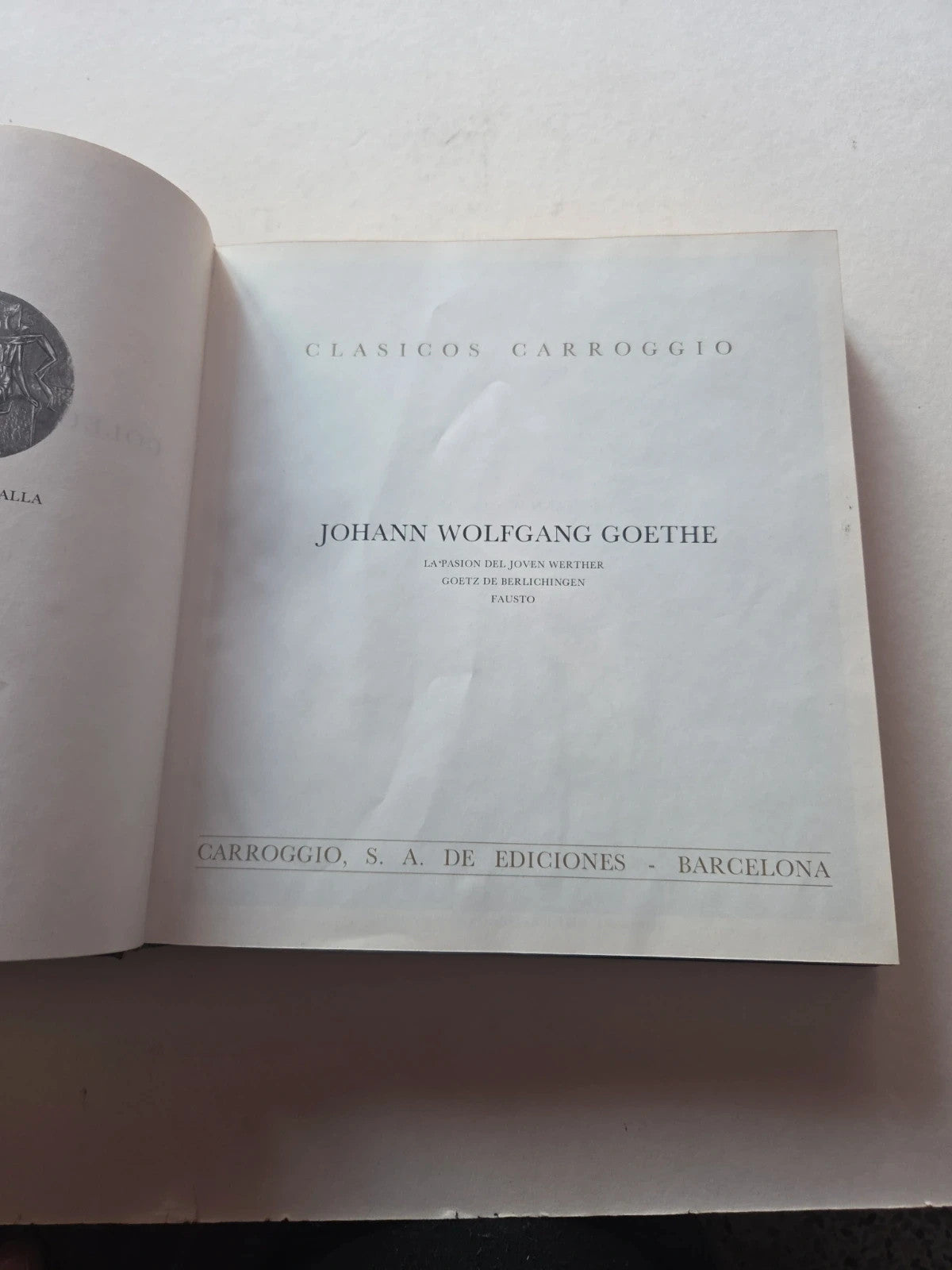 Colección Clásicos del Carrogio. Goethe.