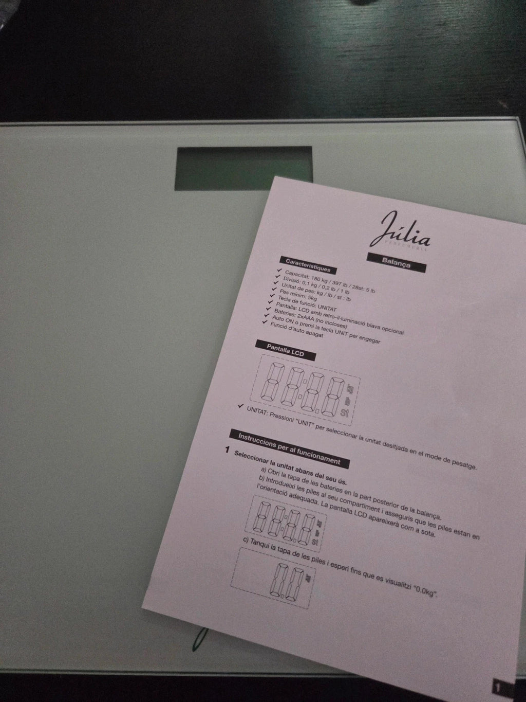 Báscula digital marca Julia máxima precisión