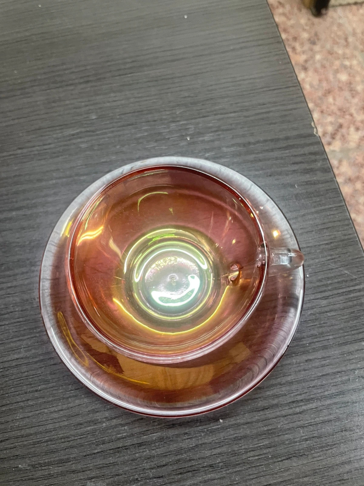 Platito con tacita rosada