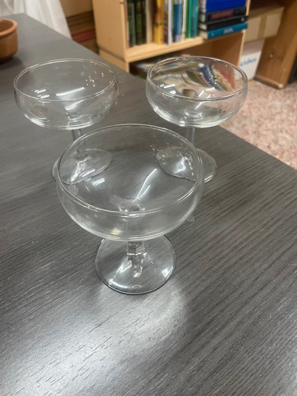 Tres copas Vintage de champán
