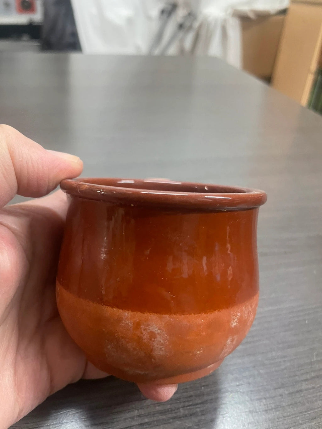 Lote de 4 cuencos de cerámica de barro