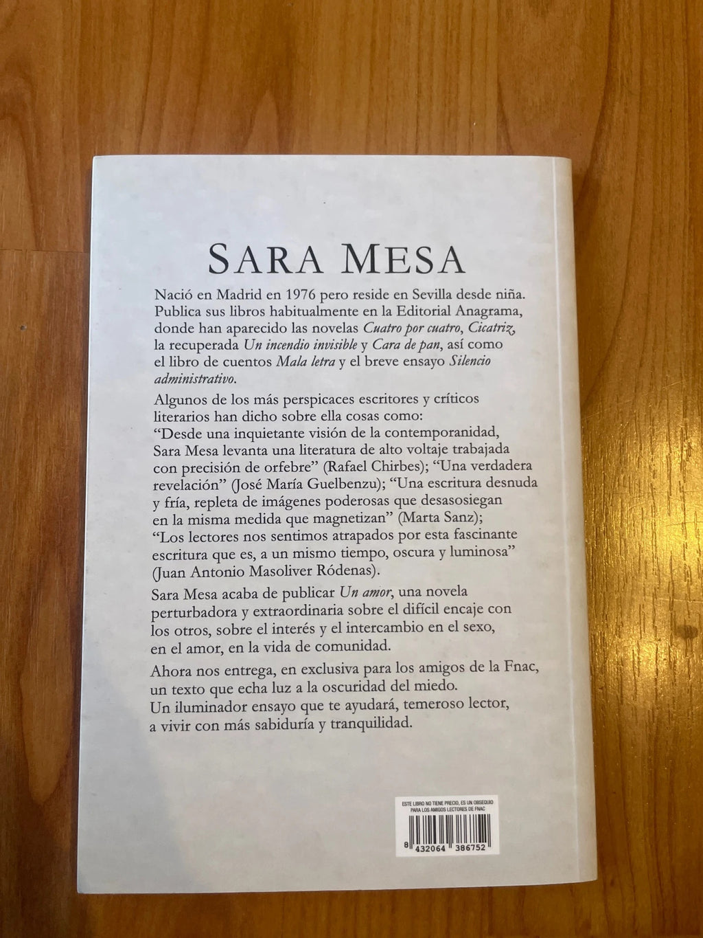 Libro perder el miedo de Sara Mesa