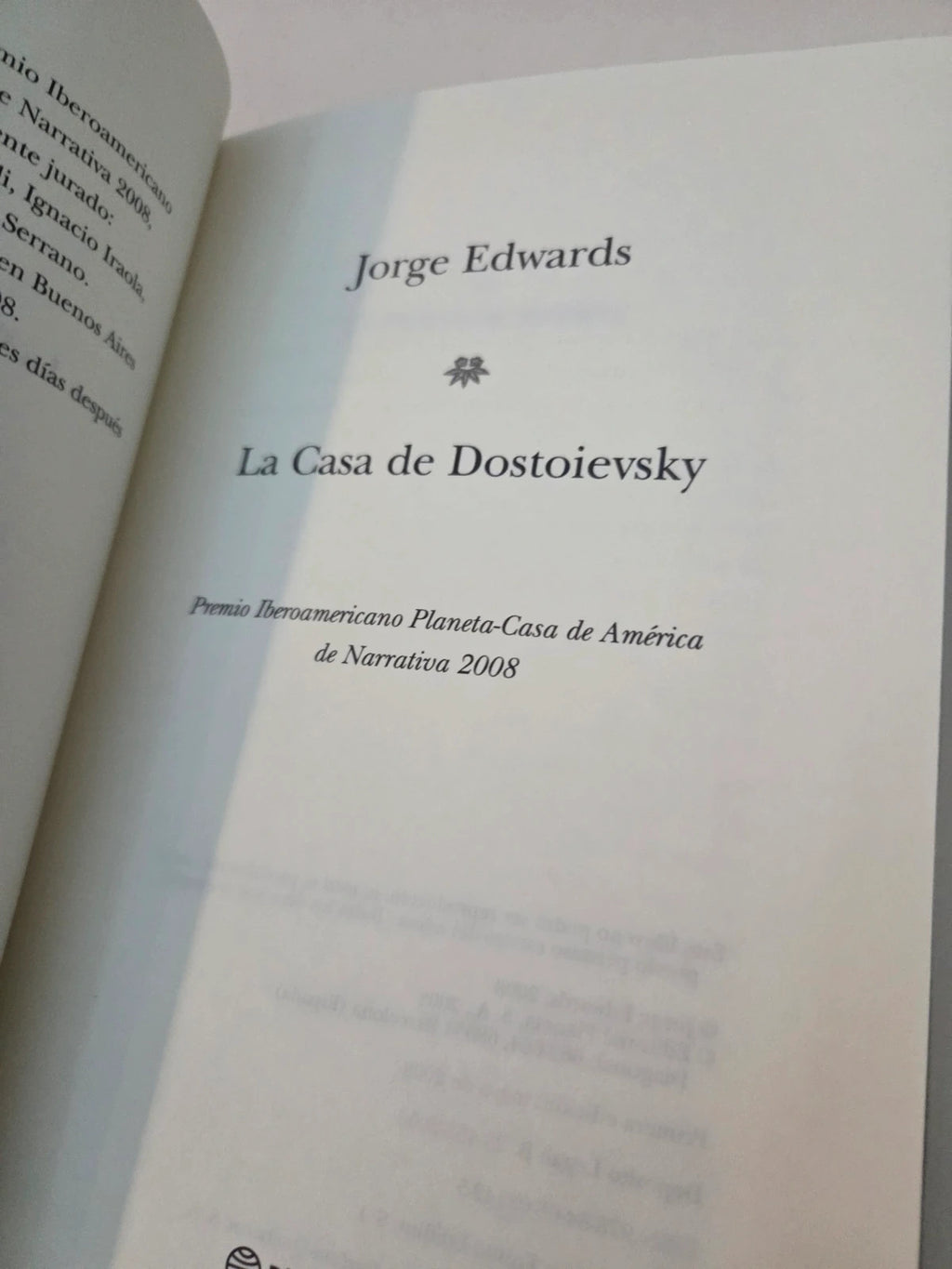 La casa de Dostoievsky. Jorge Edwards