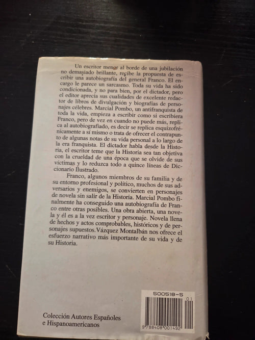 Autobiografía del general Franco. Manuel Vázquez Montelíban.