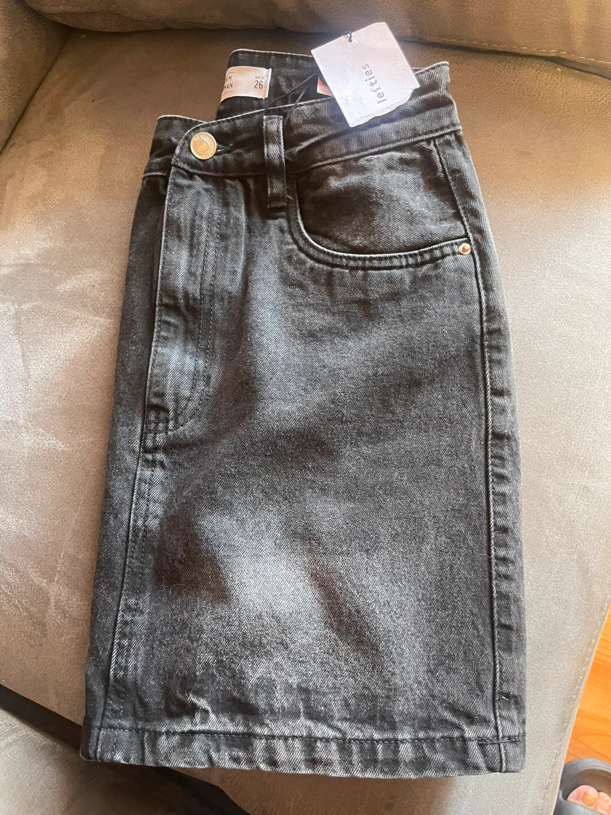 Minifalda vaquera negra talla S