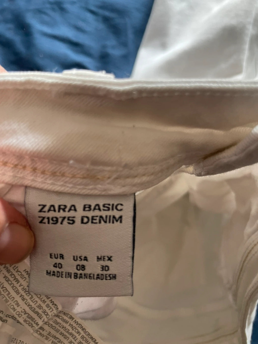 Pantalón blanco, Zara