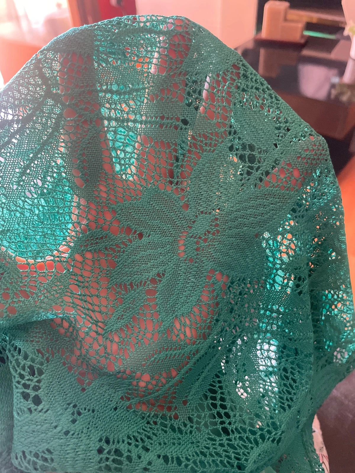 Falda verde recta