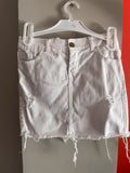 Falda de jeans blanco