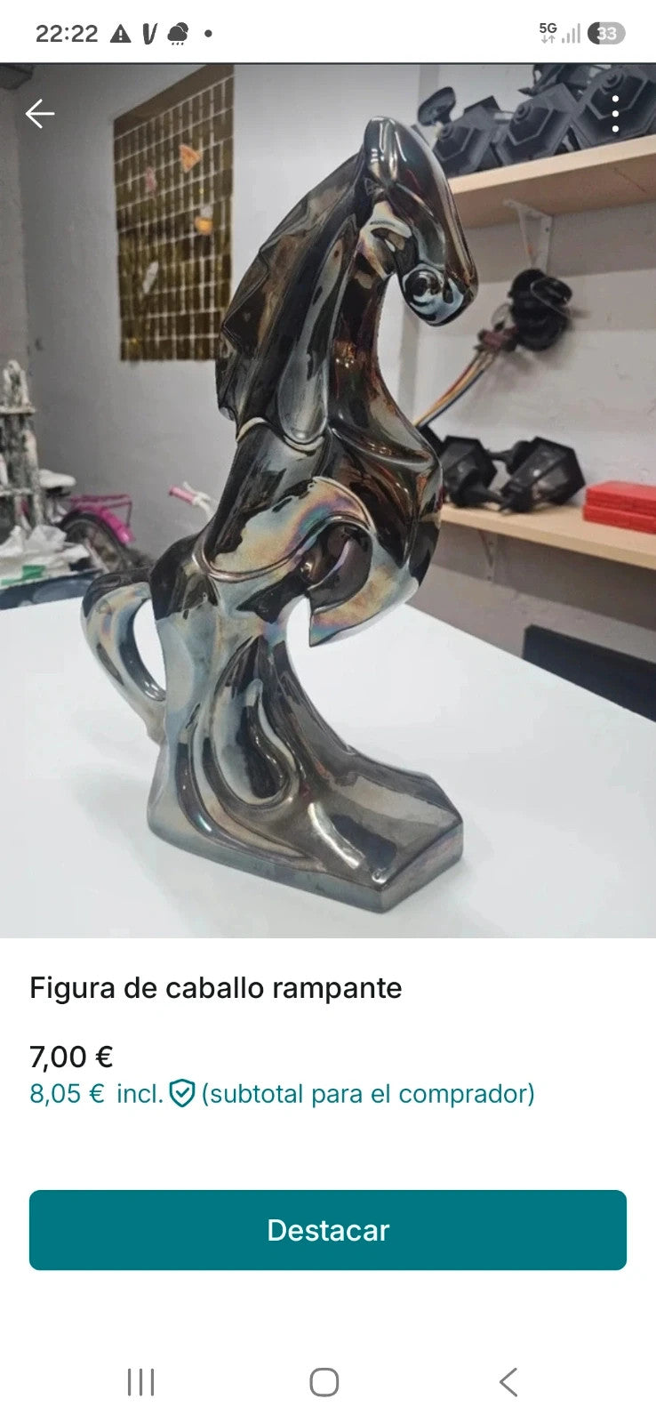 Figura de caballo rampante