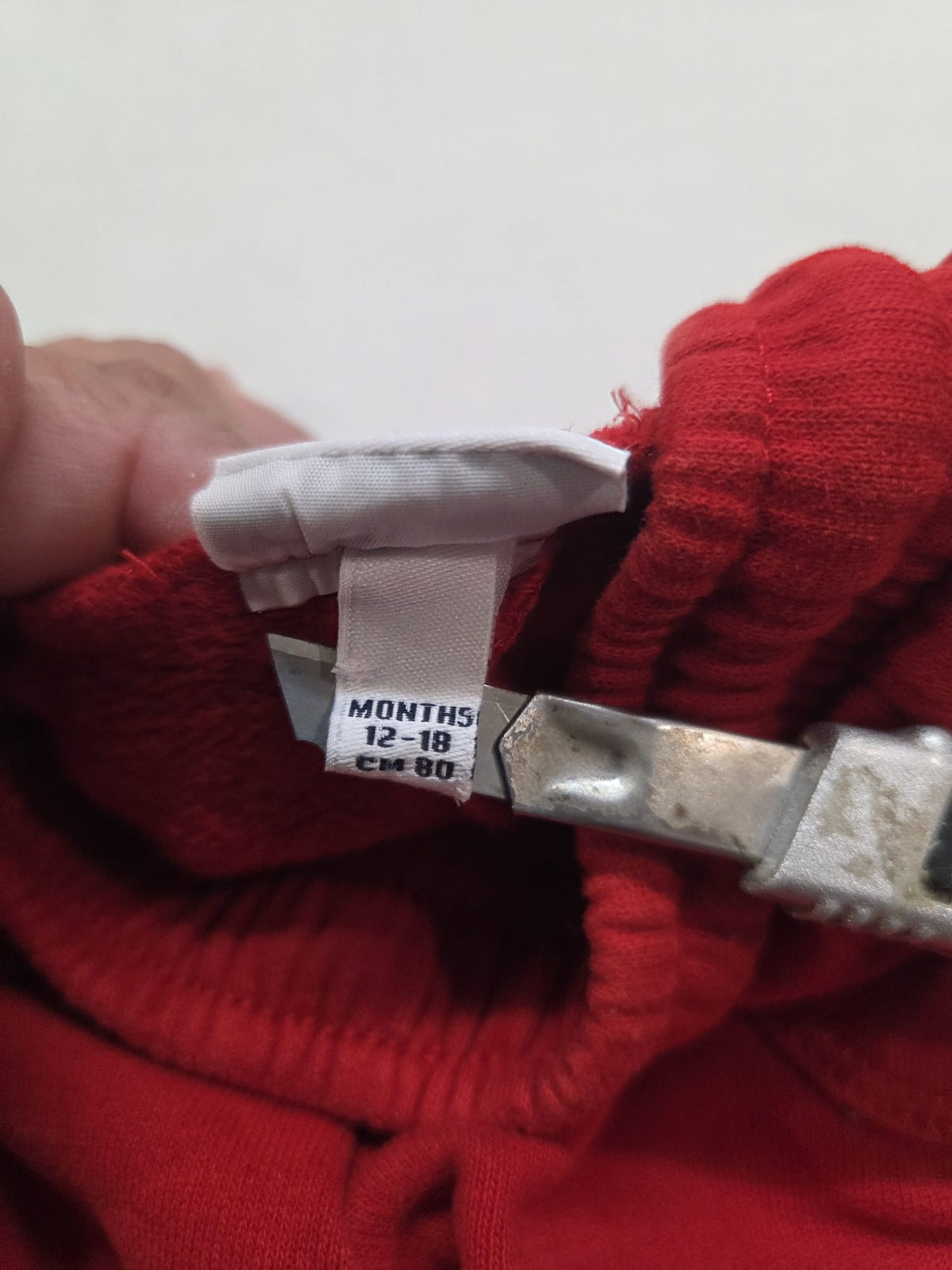 Pantalón de Chándal Rojo Bebé (12-18 Meses / 80 cm) - Con Bolsillos y