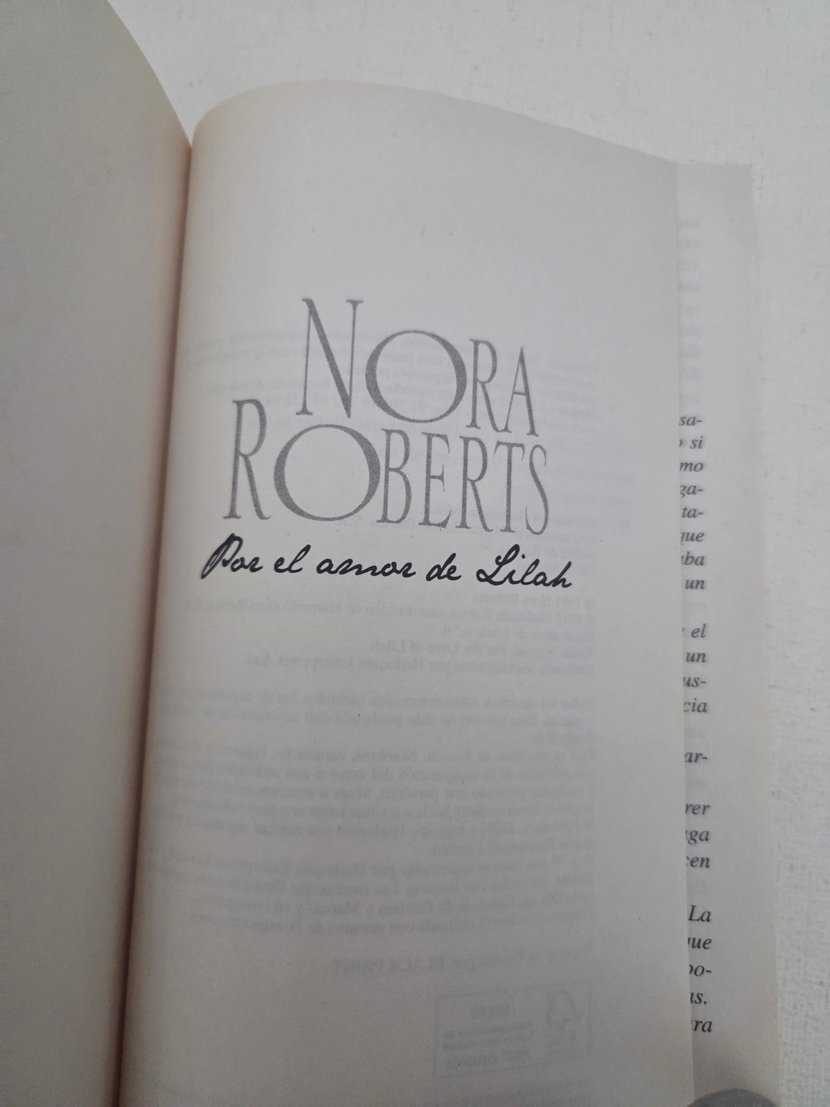 Por el amor de Lilah. Nora Roberts