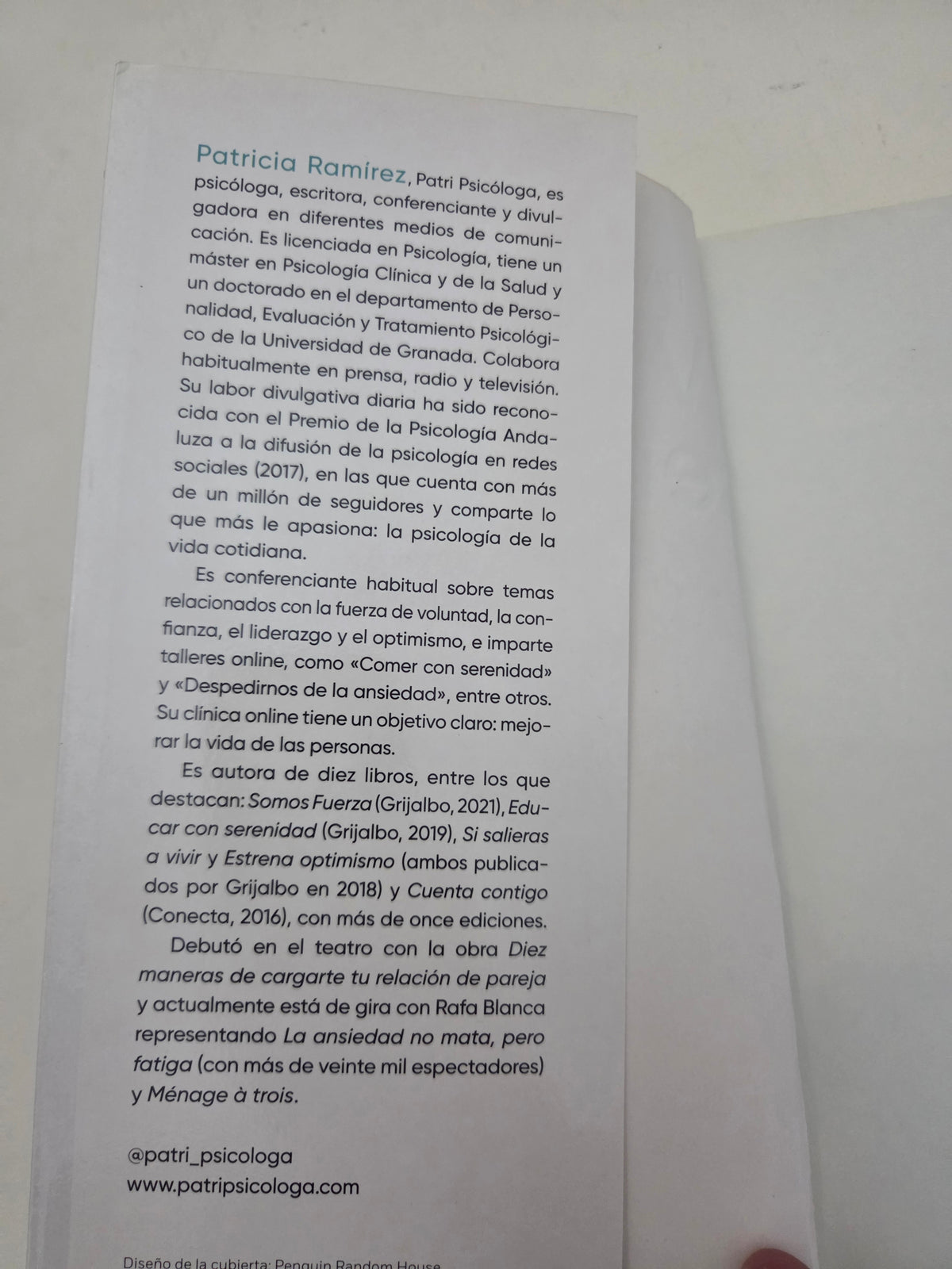 Vivir con serenidad: 365 consejos - Patricia Ramírez (Patri Psicóloga