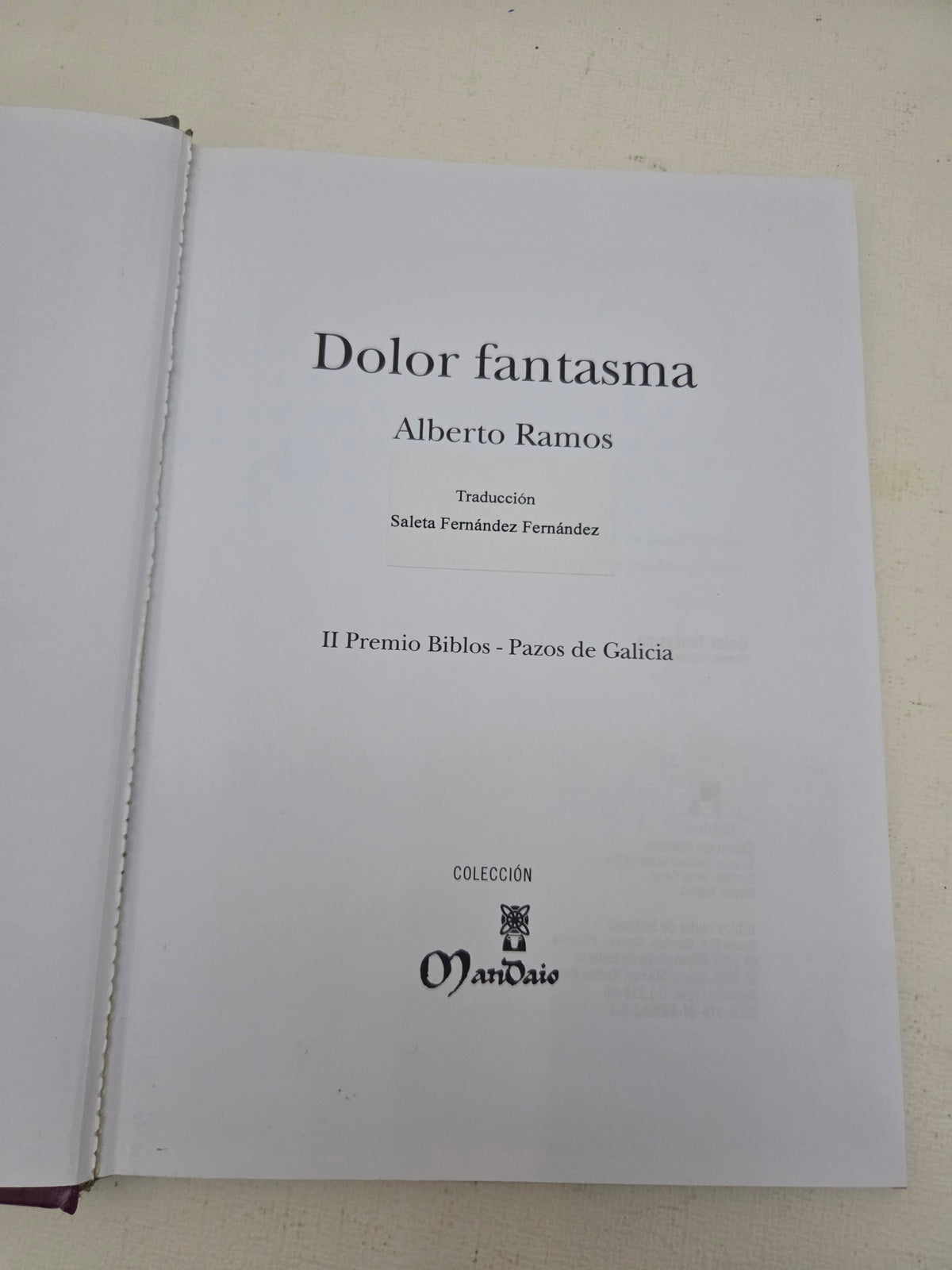 Dolor Fantasma - Alberto Ramos