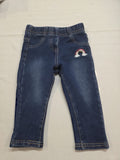 Jeggings vaqueros con bordado arcoíris - Talla 12M (Pink Baby)