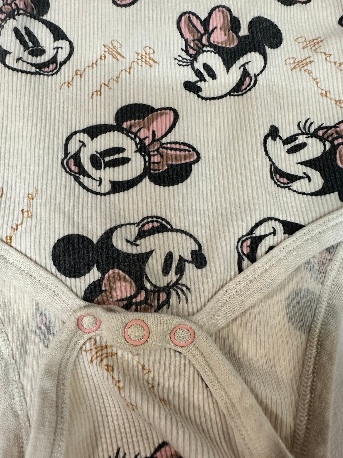 Body bebé Minnie Mouse Disney – Talla 86 cm (12-18 meses) – Canalé beige