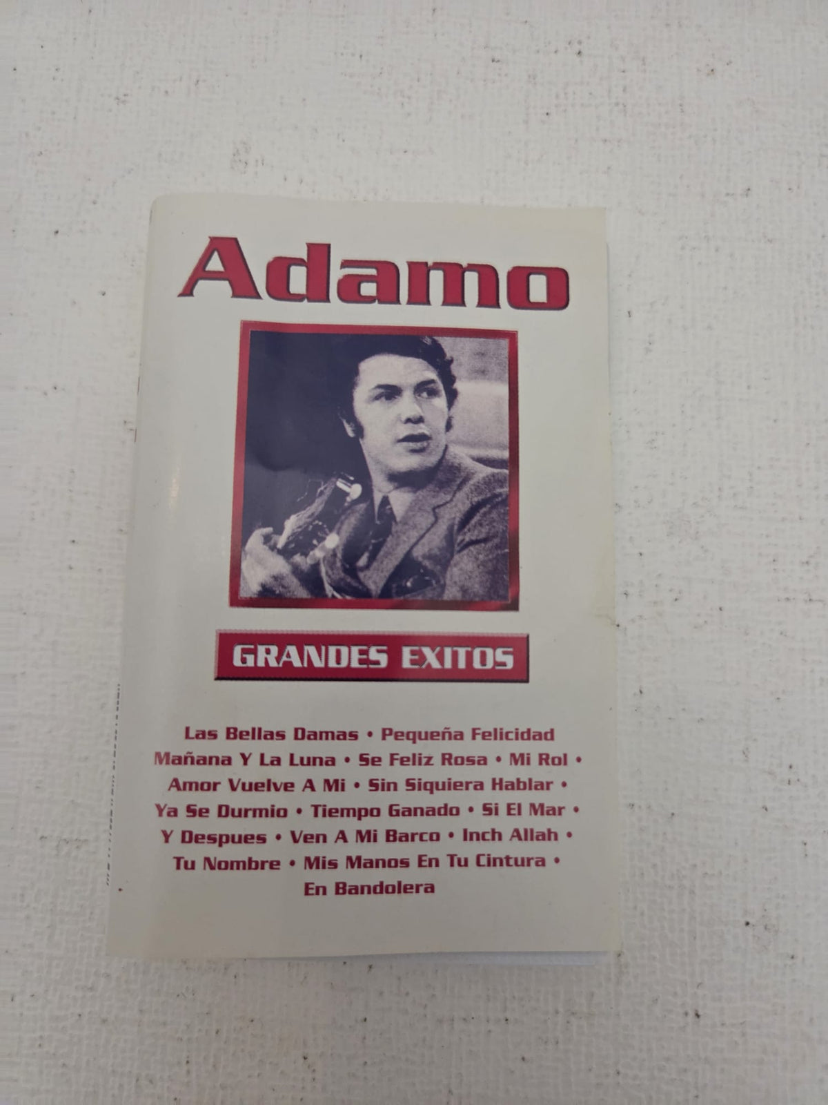 Cassette Adamo - Grandes Éxitos (Historic Live Recordings) | Cinta Cassette Original