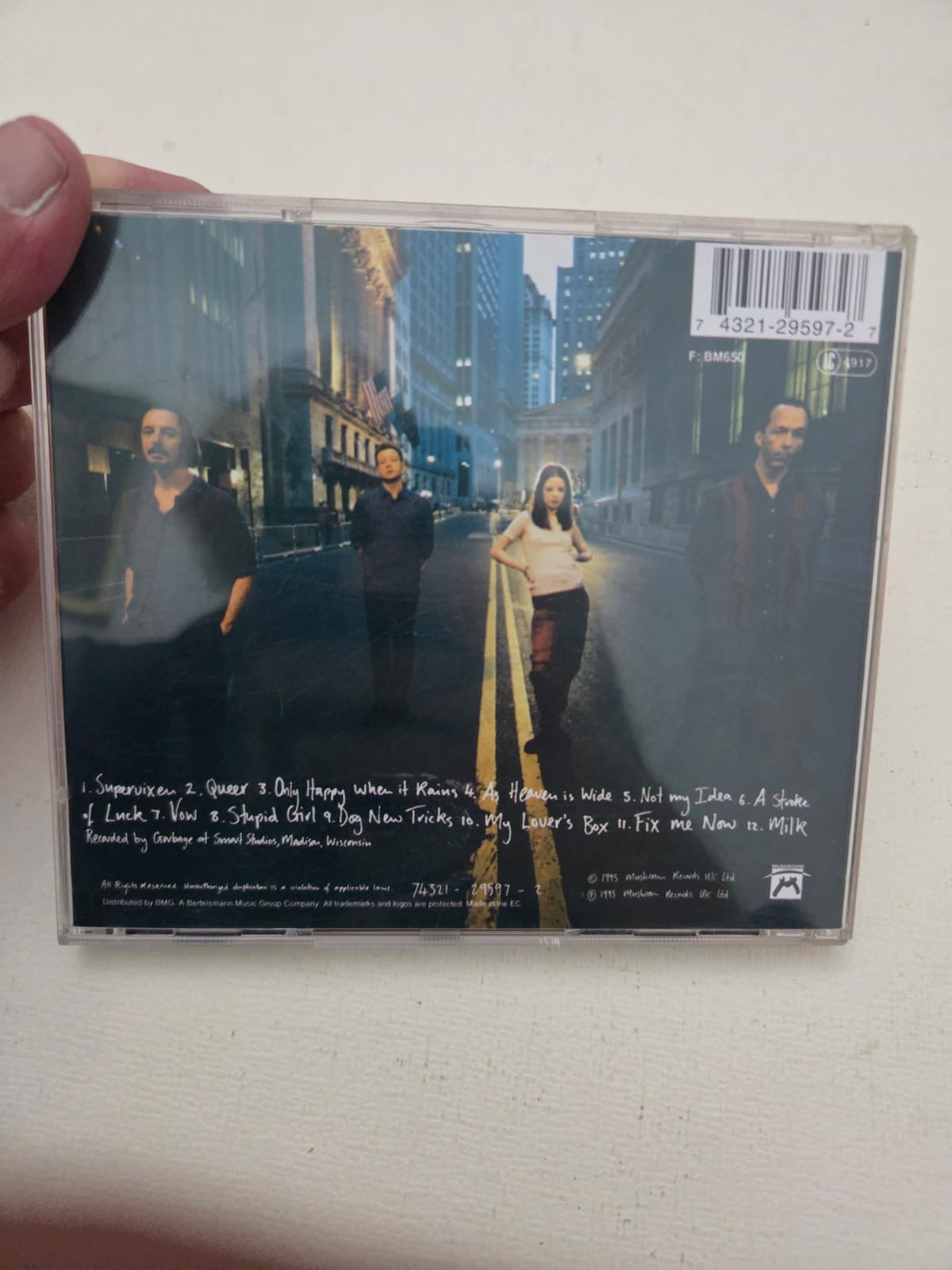 CD Garbage – Garbage (Álbum Debut 1995) – Edición Original Usada en Muy Buen Estado