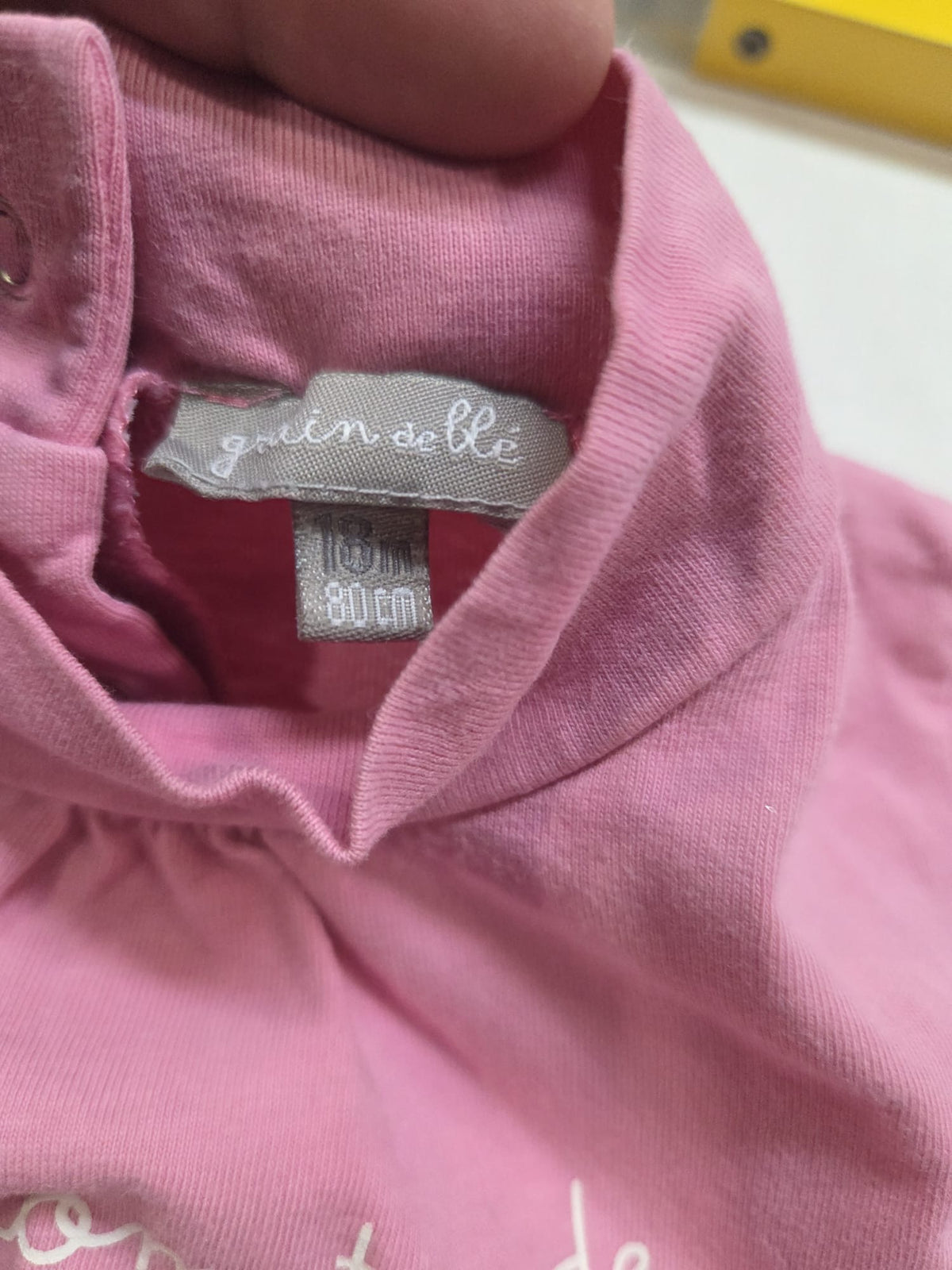 Camiseta / Camisa manga larga rosa Grain de Blé 18M (80 cm)