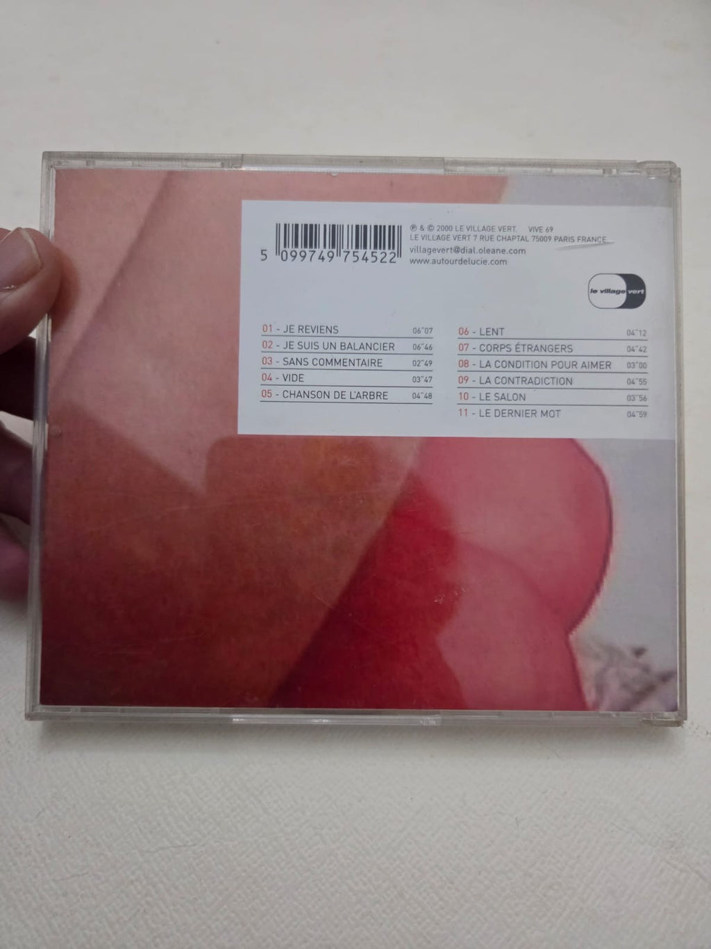 CD Autour de Lucie – Faux Mouvement (2000) Original French Pop / Indie