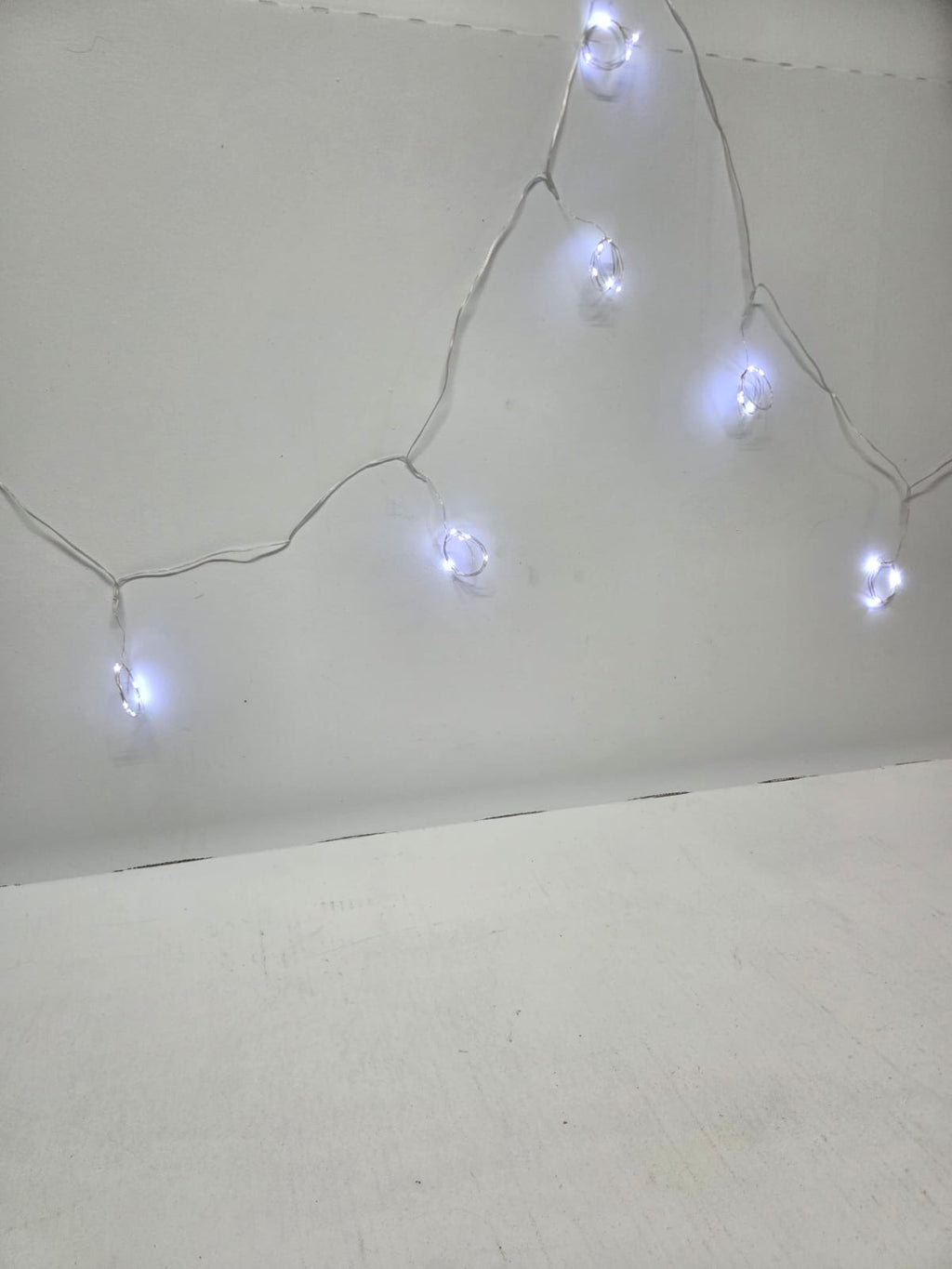Guirlanda Cortina de Luces LED Micro Alambre de Cobre con Mando a Distancia (Luz Blanca Fría / 8 Modos de Iluminación)