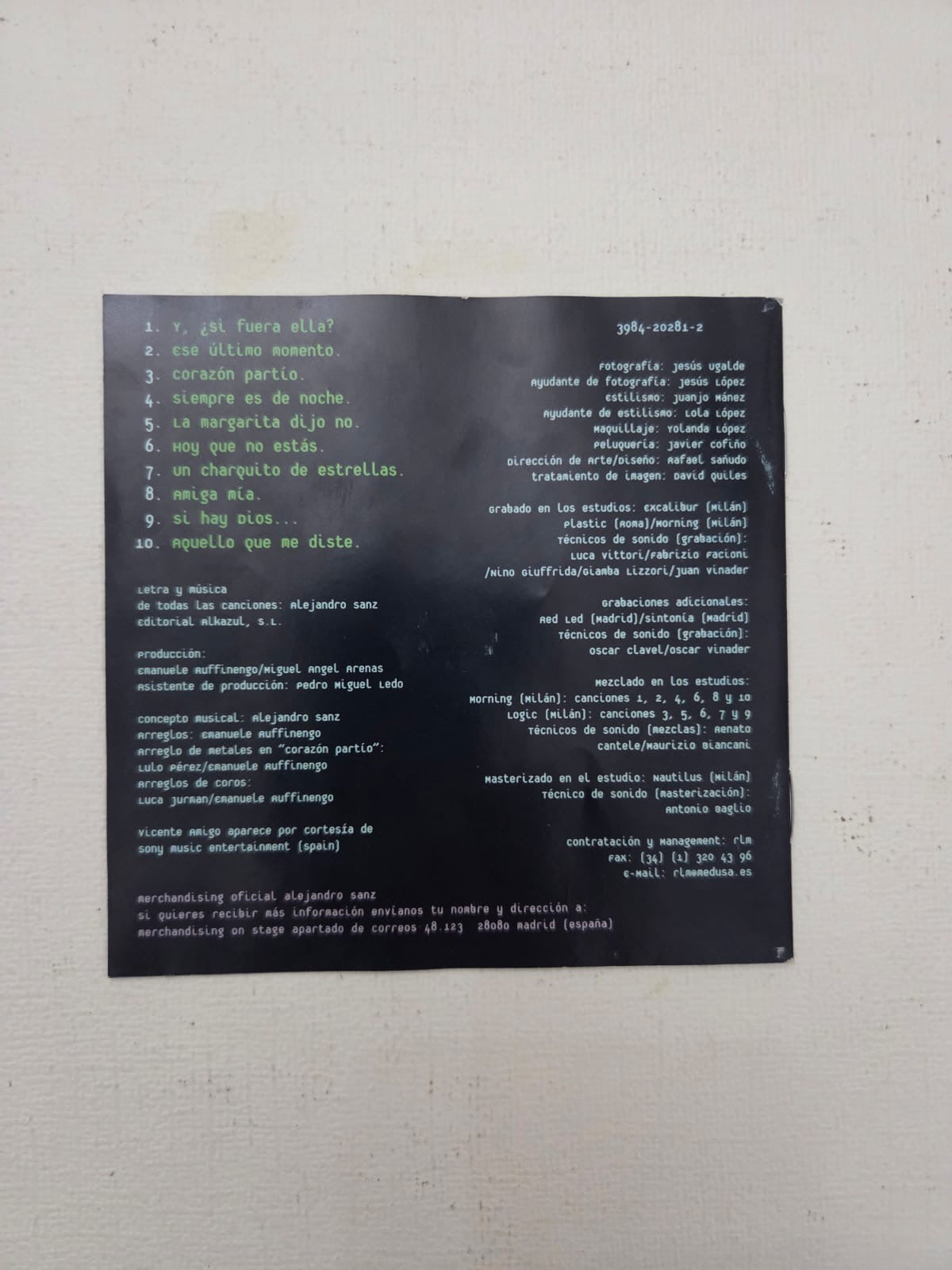 CD Alejandro Sanz – Más (Edición Original 1997) – Álbum Original Usado