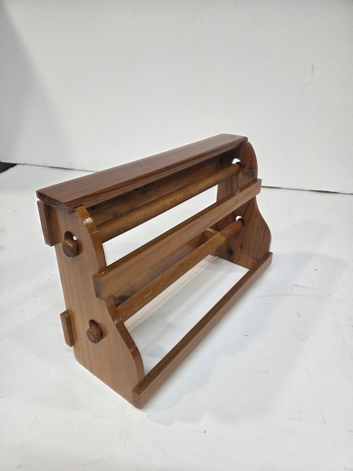 Especiero y Portarrollos de Cocina de Madera (Vintage / Rústico)