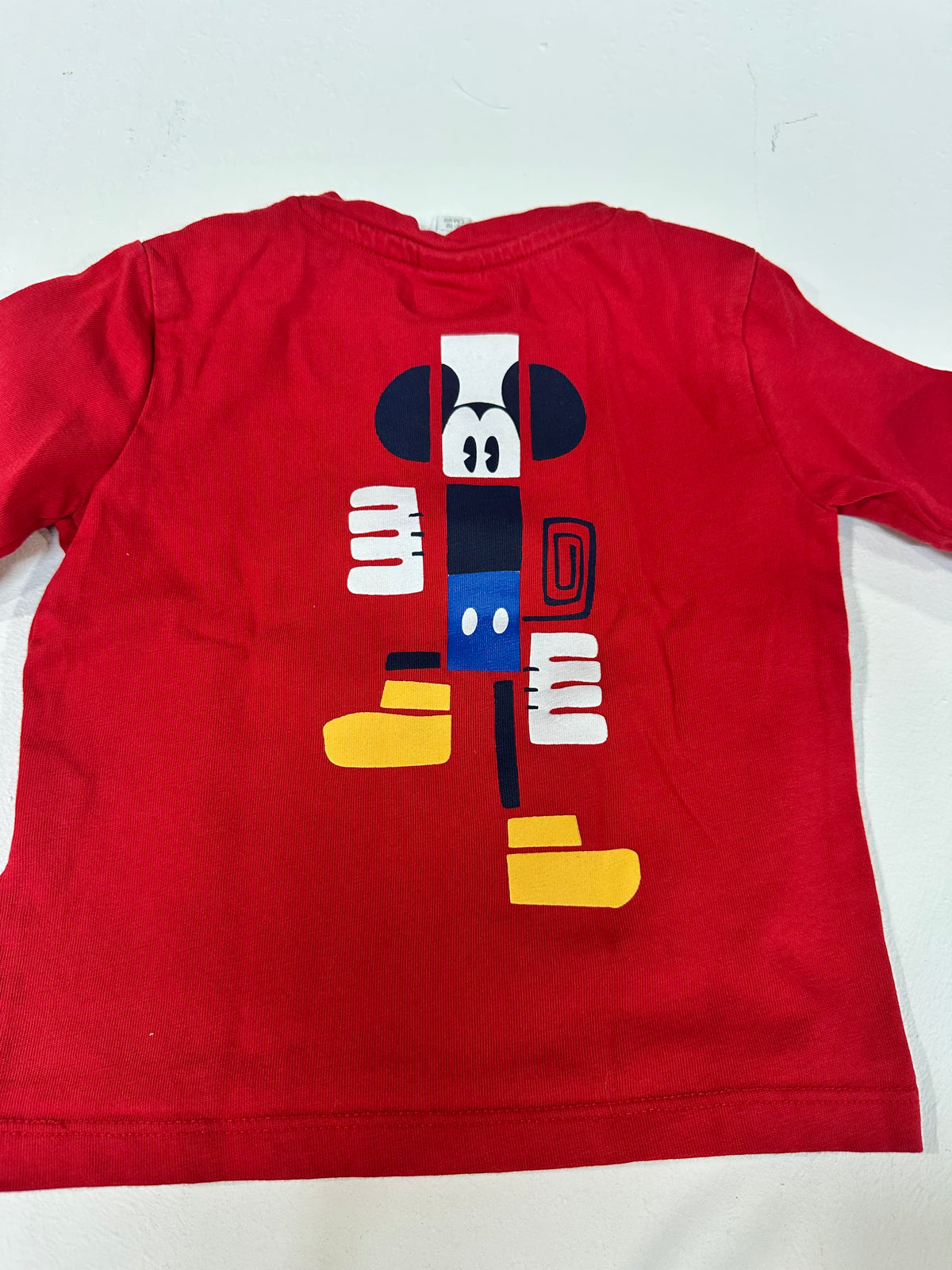 Camiseta manga larga Disney Baby "Mickey Mouse Art" roja - Talla 12-18 meses (80 cm)