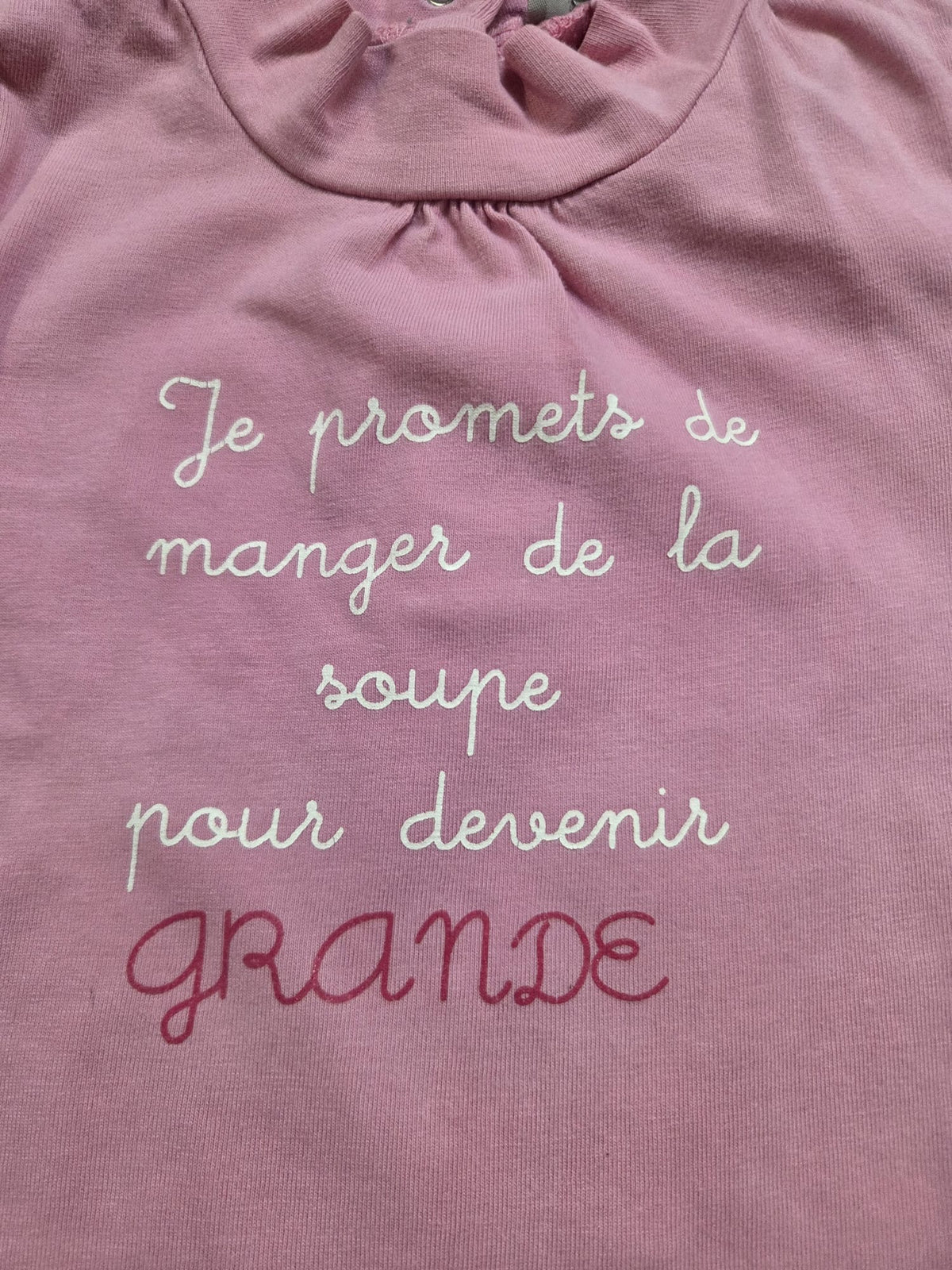Camiseta / Camisa manga larga rosa Grain de Blé 18M (80 cm)