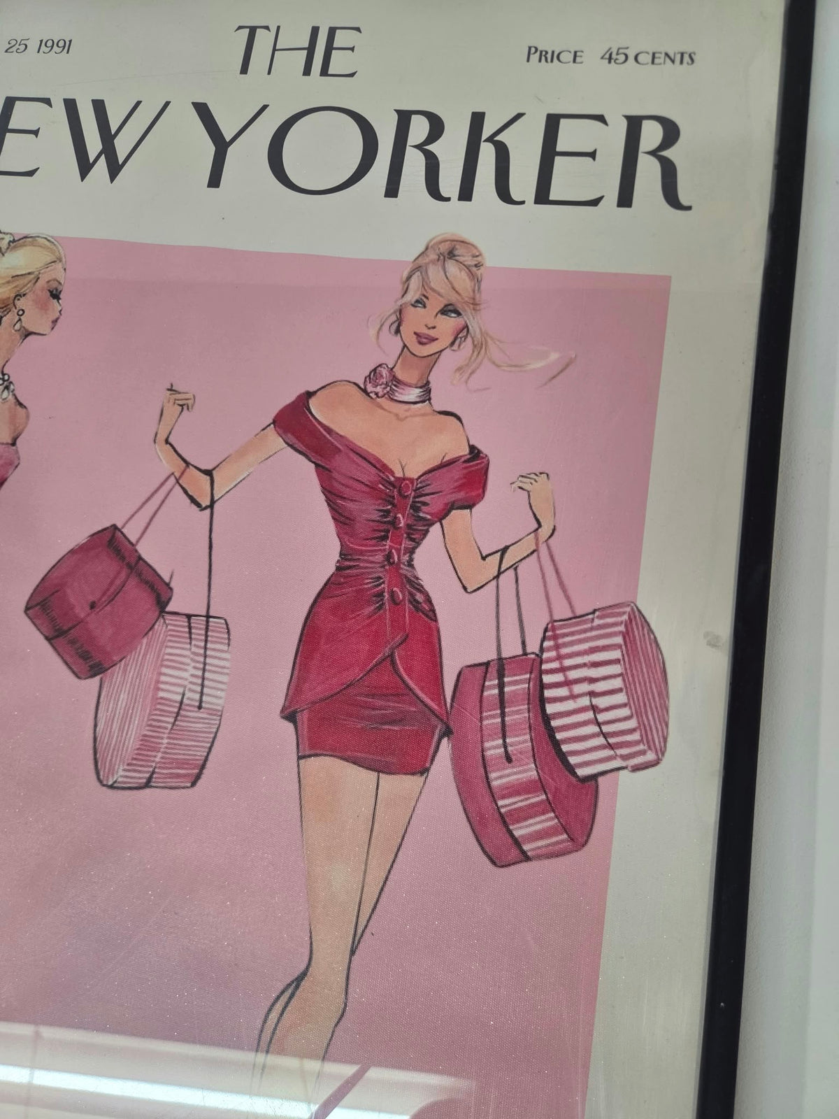 Cuadro Enmarcado Lámina Vintage "The New Yorker" – Moda Retro (50x70 cm)