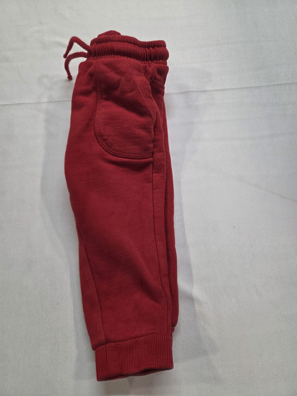 Pantalón de Chándal Rojo Bebé (12-18 Meses / 80 cm) - Con Bolsillos y