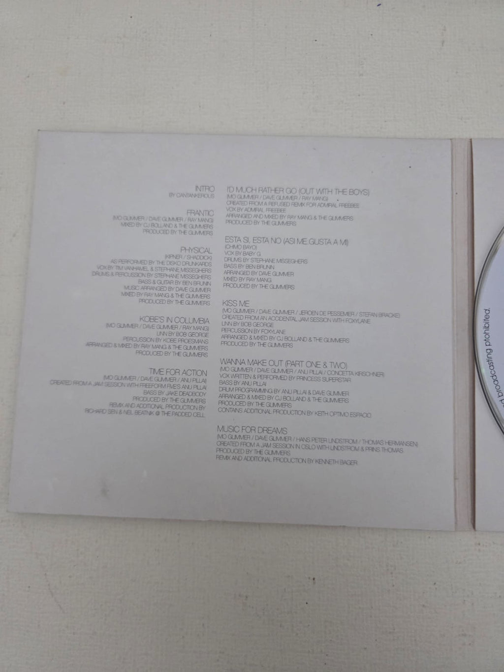 CD The Glimmers – Are Gee Gee Fazzi (Álbum / Edición Digipak 2008)