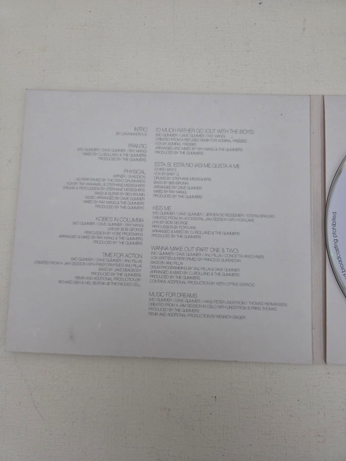 CD The Glimmers – Are Gee Gee Fazzi (Álbum / Edición Digipak 2008)