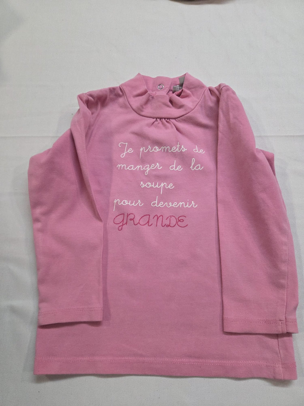 Camiseta / Camisa manga larga rosa Grain de Blé 18M (80 cm)