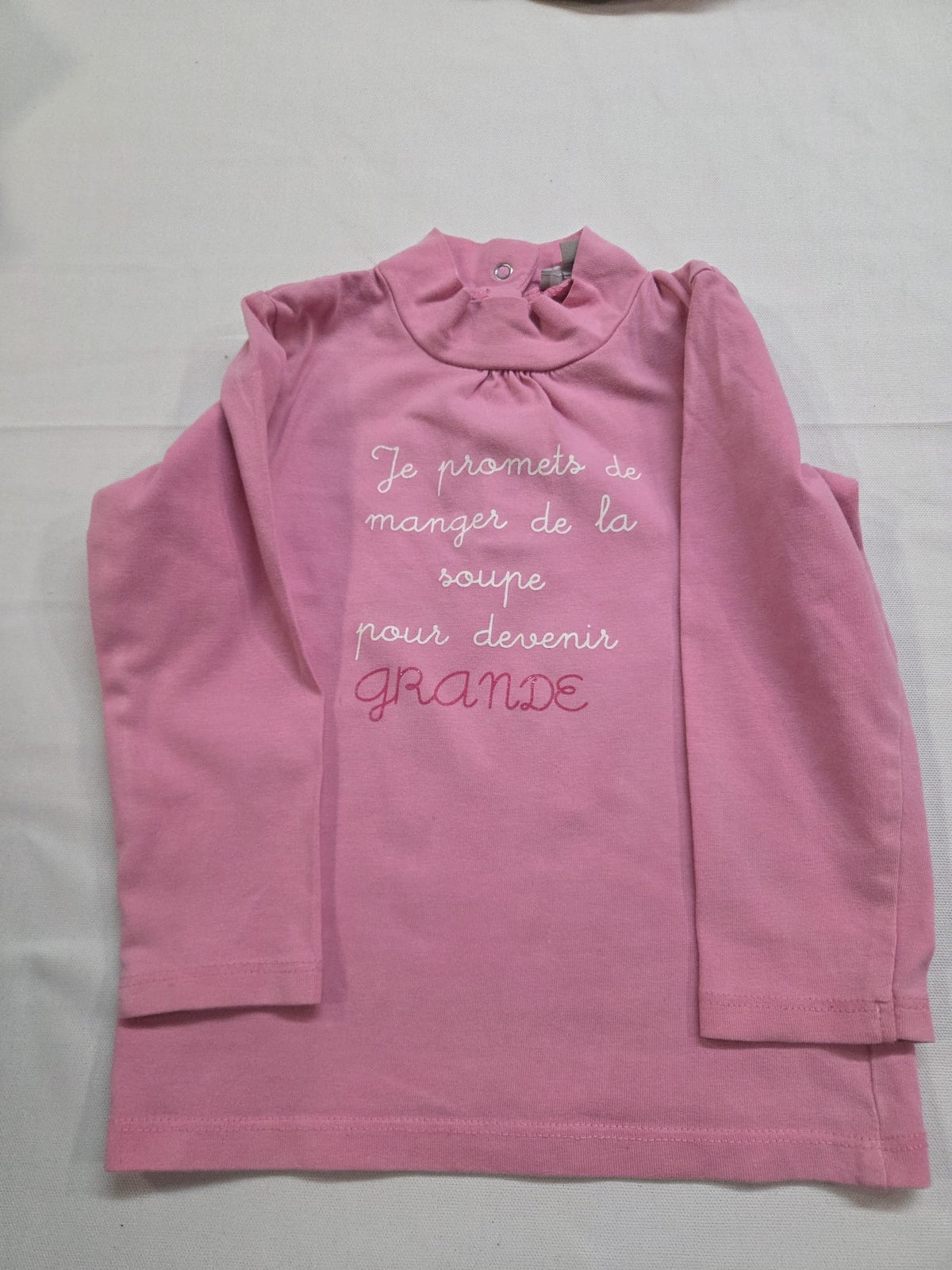 Camiseta / Camisa manga larga rosa Grain de Blé 18M (80 cm)