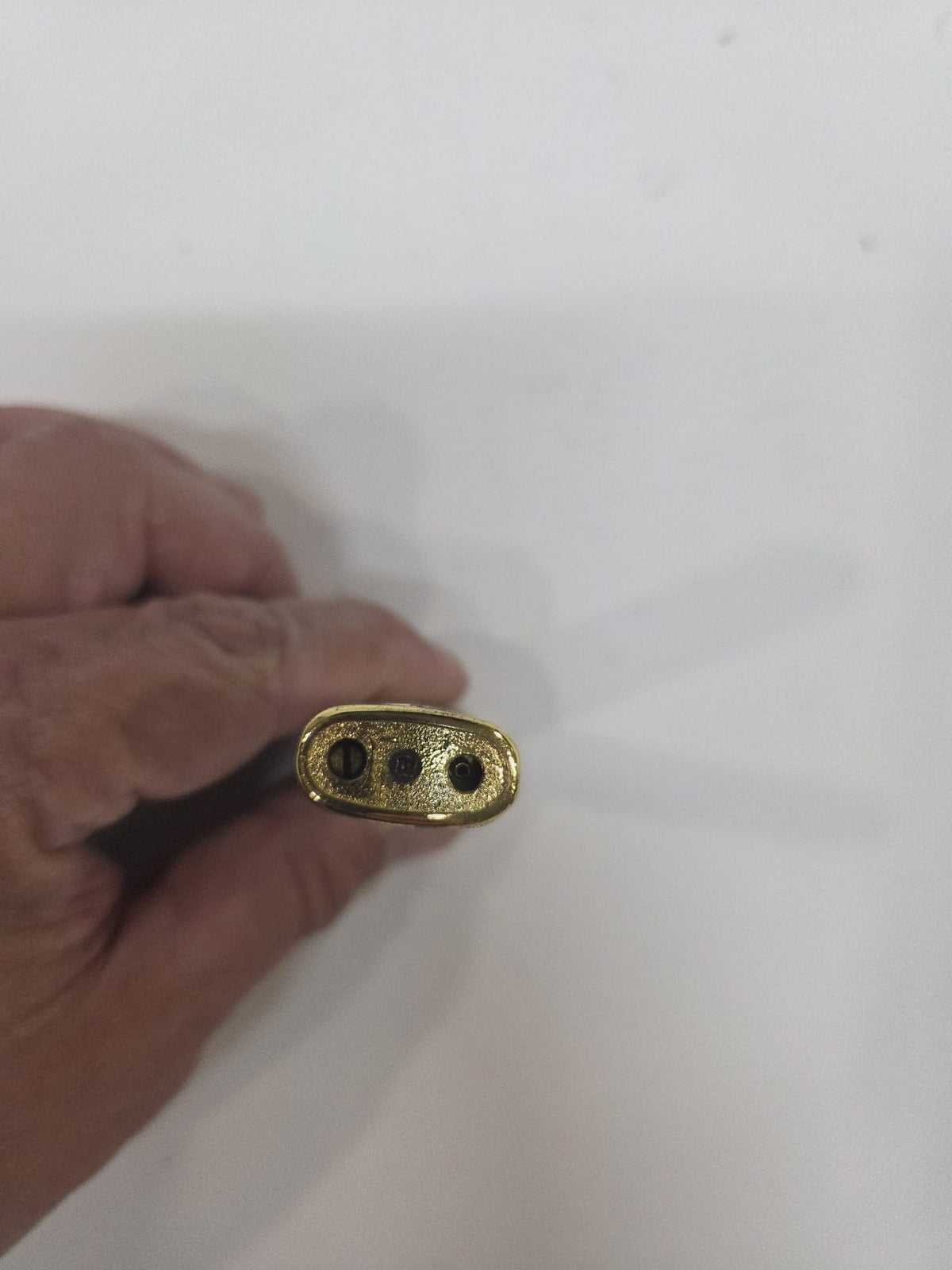 Encendedor Recargable Vintage de Gas Butano - Acabado Bicolor Plata Satén y Dorado