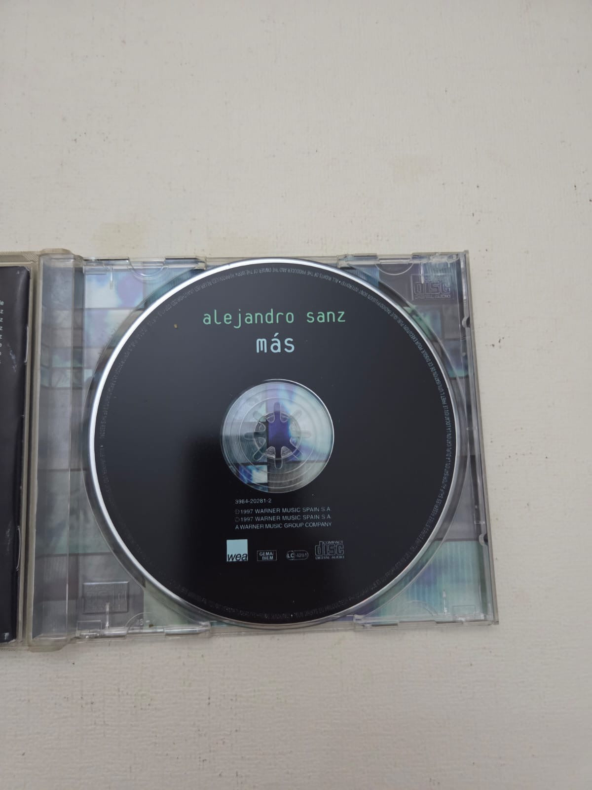 CD Alejandro Sanz – Más (Edición Original 1997) – Álbum Original Usado