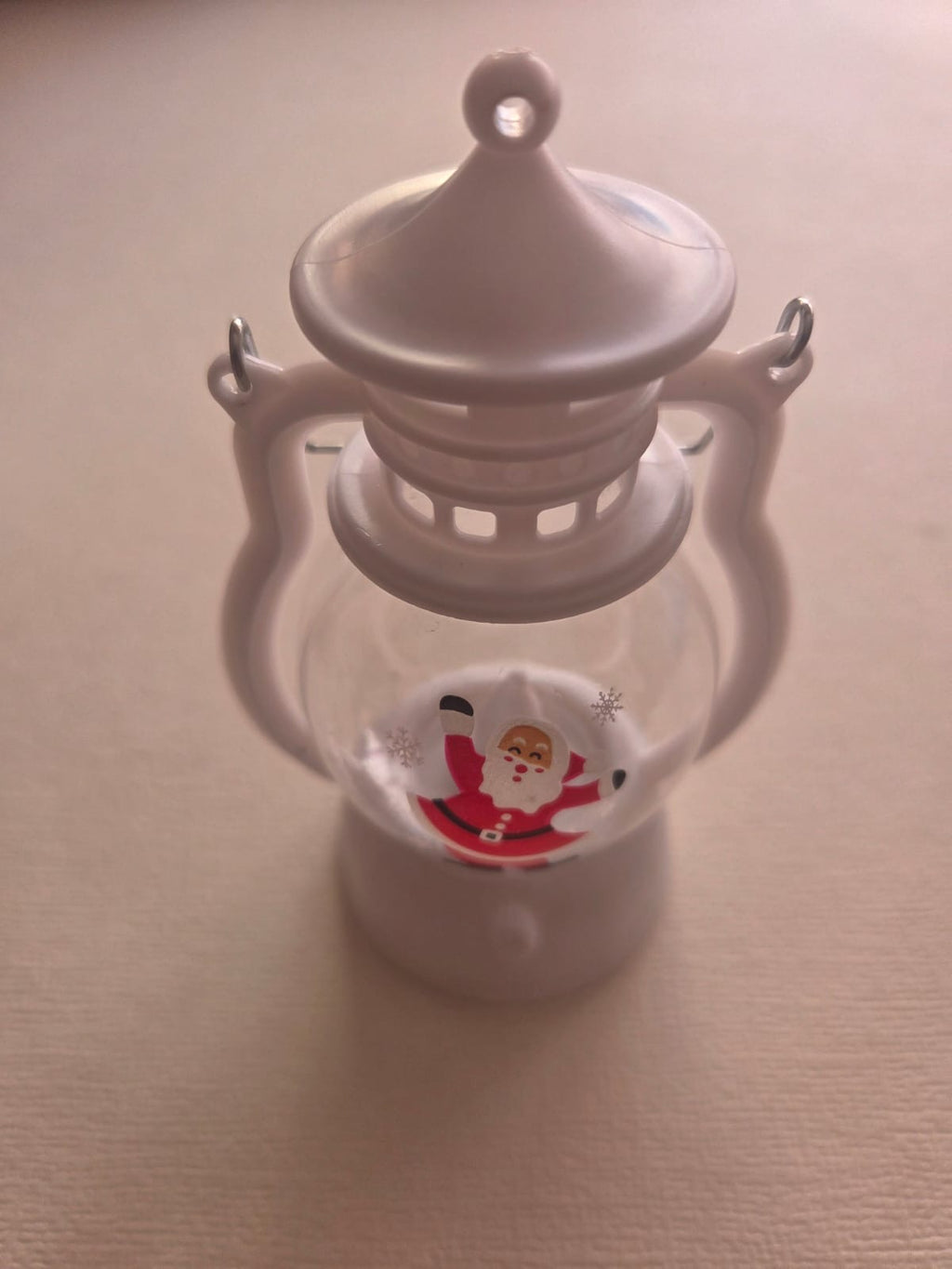 Farol de Navidad Portátil LED con Luz Cálida – Papá Noel)