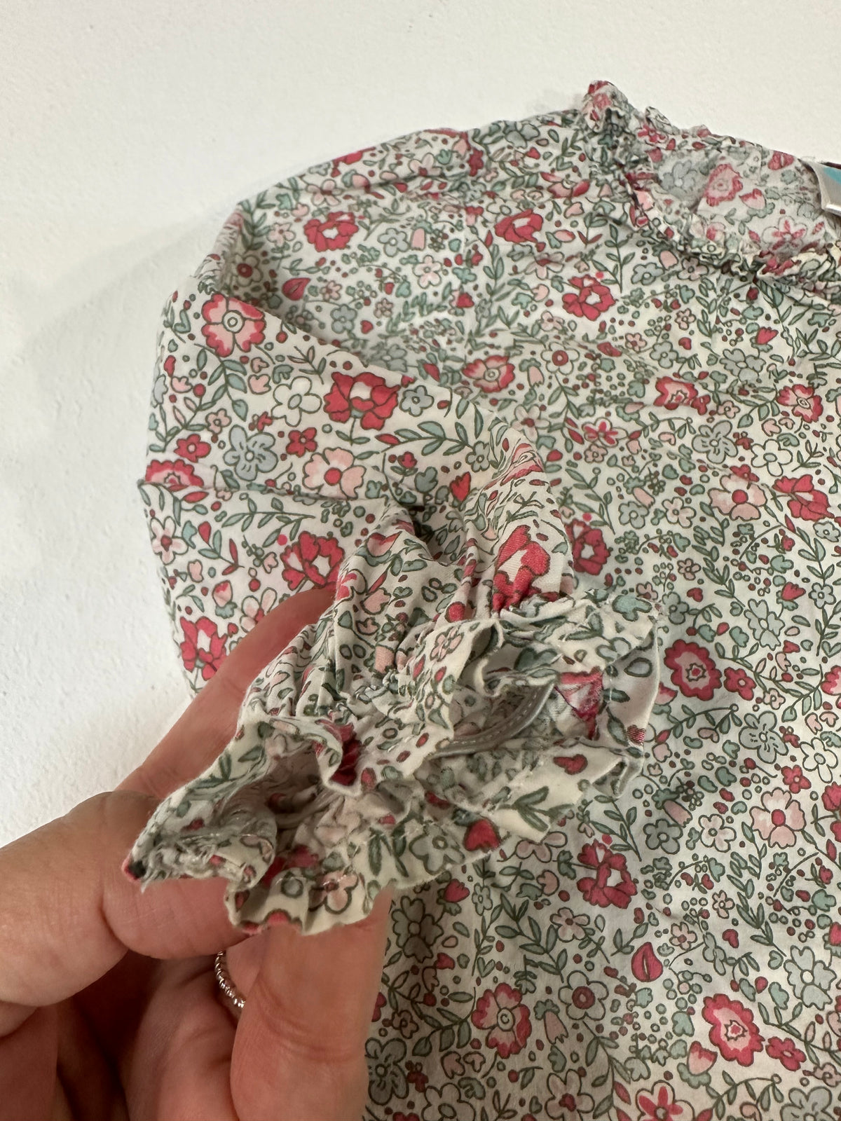Blusa/Camisa de manga larga estampada de flores TEX - Talla 18M