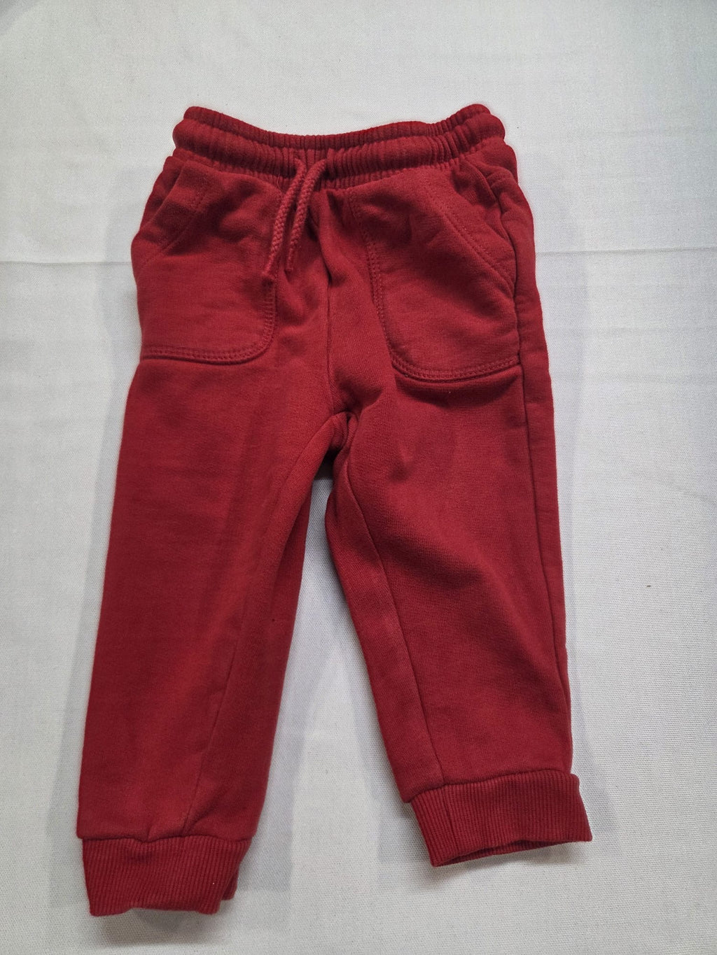 Pantalón de Chándal Rojo Bebé (12-18 Meses / 80 cm) - Con Bolsillos y